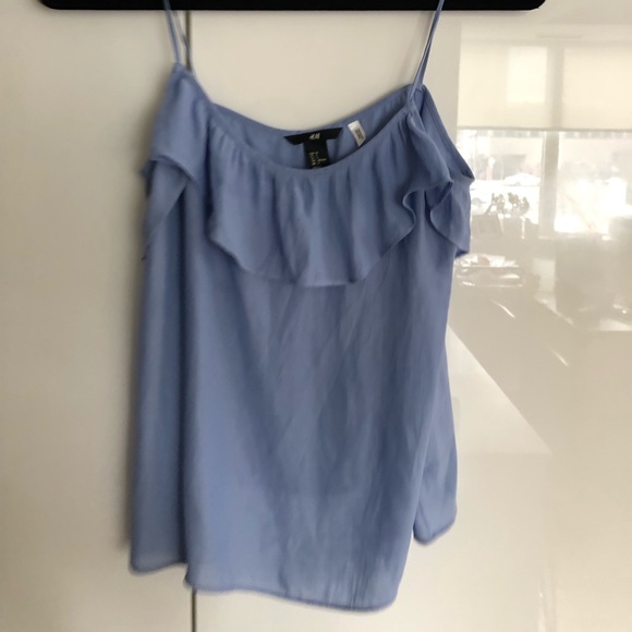 Light blue H&M ruffle cami - Picture 1 of 6